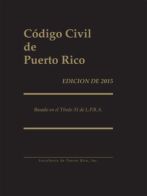 cover image of Codigo Civil de Puerto Rico